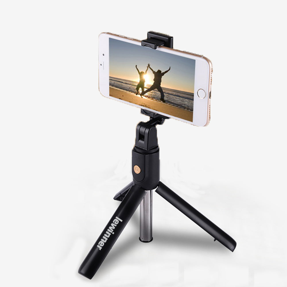 Tripé e Pau de Selfie Bluetooth c/Controle Lewinner