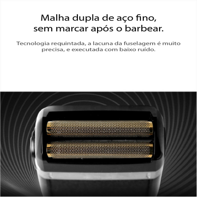 Barbeador Elétrico Lâmina Dúpla USB à Prova de Água Kemei - Lemar Magazine