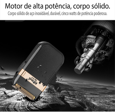 Barbeador Elétrico Lâmina Dúpla USB à Prova de Água Kemei - Lemar Magazine