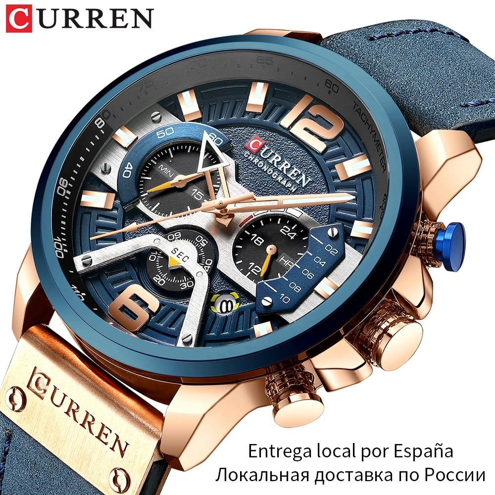 Relógio Curren Chronograph Fashion Style Sport Modelo 8329 - Lemar Magazine