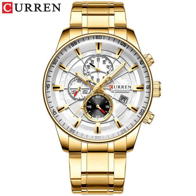 Relógio Curren Chronograph Fashion Stainless Steel Aço Modelo 8362 - Lemar Magazine