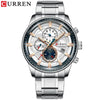 Relógio Curren Chronograph Fashion Stainless Steel Aço Modelo 8362 - Lemar Magazine