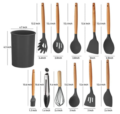 Conjunto de Utensílios de Cozinha de Silicone WORTHBUY