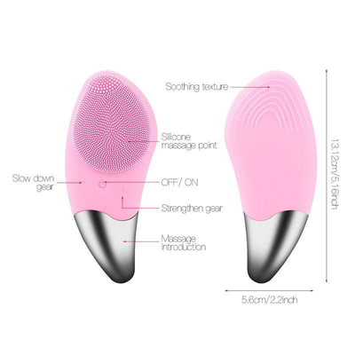 Mini Escova de Silicone Elétrica para Limpeza Facial - Lemar Magazine