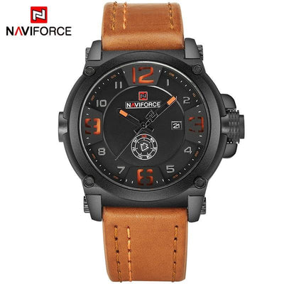 Relógio Naviforce Military Sport Couro Modelo NF9099BWB - Lemar Magazine