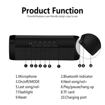 Caixa de Som Bluetooth Portátil T2 Impermeável - Lemar Magazine