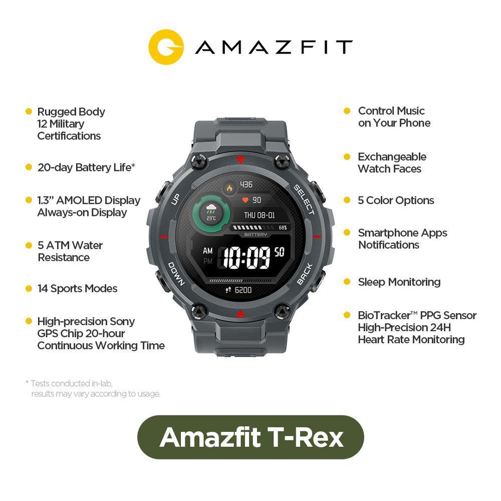 Relógio Smartwatch Amazfit com GPS Stratos 3 - Lemar Magazine